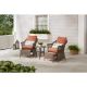 Hampton Bay Valley Spring 5-pc Wicker Patio Conversation Set with Sienna Cushions