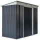 Outsunny 43.25-inch x 85.5-inch x 68.5-inch Black Garden Tool Storage Set w/ Locking Door and Air Vents