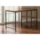 Linon Home Decor 45 in. Rectangular Black/Ash Veneer Writing Desk w/ Open Storage