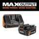 RIDGID - 18V Lithium-Ion MAX Output 4.0 Ah Battery and Charger Starter Kit
