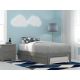 Atlantic Furniture Colorado Grey Twin Bed w/ USB Turbo Charger and Twin Trundle