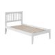 AFI Mission White Twin Platform Bed with Open Foot Board