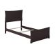 AFI Metro Espresso Twin XL Traditional Bed with Matching Foot Board