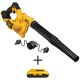 BLACK+DECKER Vacuum 90 MPH 320 CFM 20-Volt MAX Lithium-Ion Handheld Axial Blower with Battery 2 Ah and Charger