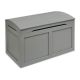 Badger Basket Gray Barrel Top Toy Chest Trunk