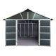 CANOPIA by PALRAM Yukon 11 ft. x 9 ft. Dark Gray Large Garden Outdoor Storage Shed w/ Floor