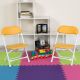 Carnegy Avenue - Yellow Kids Plastic Folding Chairs (Set of 10)