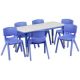 Carnegy Avenue Blue 7-Piece Table and Chair Set