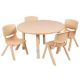 Carnegy Avenue Natural Kids' Table and Chair Set CGA-YU-443235-NA-HD