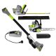 Earthwise 8 inch 7 Amp Electric Chainsaw and 18 inch 4.5 Amp Hedge Trimmer w/ Pole Attachment (4-Tools in-1)