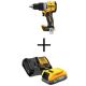 DEWALT 20-Volt Compact Cordless 1/2 in. Hammer Drill (Tool-Only) with 20-Volt MAX POWERSTACK Compact Battery Starter Kit
