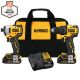 DEWALT ATOMIC 20-Volt MAX Lithium-Ion Brushless Cordless Compact Drill/Impact Combo Kit (2-Tool) 2 Batteries 1.3Ah and Charger