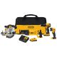 DEWALT 20-Volt MAX Lithium-Ion Cordless Combo Kit (4-Tool) with (2) Batteries 2Ah, Charger and Tool Bag