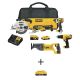 DEWALT 20-Volt MAX Lithium-Ion Cordless Combo Kit (5-Tool) with (2) 20-Volt 4.0Ah Battery, (1) 20-Volt 2.0 Ah Battery & Charger