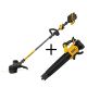 DEWALT 60-Volt MAX Li-Ion Cordless FLEXVOLT Brushless 15 in. String Grass Trimmer with Bonus Bare Cordless Handheld Blower