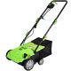 Costway 13-in. 12 Amp Corded Electric Push Button Start Walk Behind Push Mower Scarifier Electric Lawn Dethatcher Green