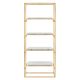 Safavieh 72-inch Gold/White Metal 4-shelf Etagere Bookcase w/ Open Back