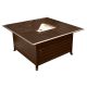 AZ Patio Heaters 45inch Square Slatted Aluminum Firepit in Bronze