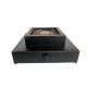 Hampton Bay 14inch x 5.5inch 8000 BTU Square Steel Propane Fire Pit in Antique Bronze