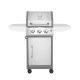 Royal Gourmet Stainless Steel 3-Burner Propane Gas Grill, 25,500 BTU Cabinet Style Cas Grill with Side Tables