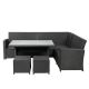 87 in. W Amira Wicker Rattan Right Hand Facing Outdoor Sectional with Cushions