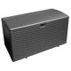 Hampton Bay 150 Gal. Brown Resin Wicker Outdoor Storage Deck Box with Lockable Lid