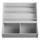 Ameriwood Home Lauren 36.3-in. Dove Gray 3-Shelf Bookcase and Toy Storage
