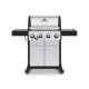 Broil King Crown S 440 4-Burner Propane Gas Grill in Stainless Steel with Side Burner