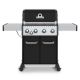 Broil King Baron 440 Pro 4-Burner Propane Gas Grill in Black with Side Burner