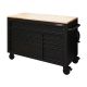 Husky Heavy-Duty 52 in. W 9-Drawer, Deep Tool Chest Mobile Workbench in Matte Black with Adjustable-Height Hardwood Top
