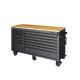Husky Heavy-Duty 62 in. W 14-Drawer, Deep Tool Chest Mobile Workbench in Matte Black with Adjustable-Height Hardwood Top