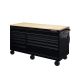 Husky 62 in. 12-Drawer Mobile Workbench with Full Length Ext Table in All Blacked Out