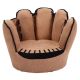 Costway Kids Brown Sofa 5-Finger Armrest Chair Couch Children Living Room Toddler Gift