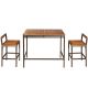 Costway Patio Rattan Wicker Bar Dining Furniture (Set)(Set of 3)