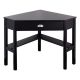 Boyel Living 41.5-in. Black Corner Wooden PC Laptop Computer Desk with Storage Drawer and Shelves