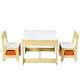 Boyel Living Natural Kids Table Chairs Set w/ Storage Boxes Whiteboard Drawing