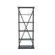Furniture of America Blue River 33.88-inch W x 84.25-inch H Antique Blue and Black 5-Shelf Standard Bookcase