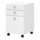 kathy ireland Echo Pure White 3-Drawer Mobile File Cabinet