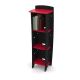 Legare Kid's Bookcase w/ 3 Shelves in Race Car Collection Red and Black