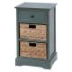 LITTON LANE 28-inch Blue Wood Traditional Storage Cabinet Unit