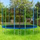 Nestfair 16-ft Colorful Round Outdoor Recreational Trampoline with Safety Enclosure Net and 12 Wind Stakes