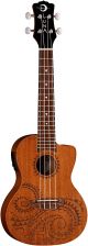 Luna - Tattoo Mahogany Acoustic-electric Concert Ukulele - Satin Natural