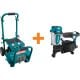 Makita 5.2Gallon 3.0 HP Electric Single Tank Air Compressor w/ bonus 15 Degree 1-3/4 in. Pneumatic Coil Roofing Nailer
