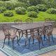 Noble House Tucson Shiny Copper 7-pc Aluminum Outdoor Dining Set