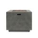 Noble House Wellington 33inch x 24inch Square Concrete Propane Fire Pit in Dark Grey