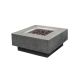 Pompton 38inch Round Concrete Composite Natural Gas Fire Pit in Fog w/ Vinyl Cover