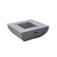 Fire Pit Art Asia 48inch x 12inch Round Carbon Steel Natural Gas Fire Pit in Iron Oxide w/ Lava Rock, Flex Line Kit and Plate