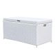 Jeco - White Wicker Patio Furniture Storage Deck Box