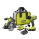 RYOBI ONE+ 18V Cordless 2-Tool Combo Kit with Drill/Driver, Circular Saw, (2) 1.5 Ah Batteries, and Charger