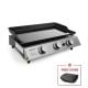 Royal Gourmet Portable 3-Burner Built-in Propane Gas Grill in Stainless Steel